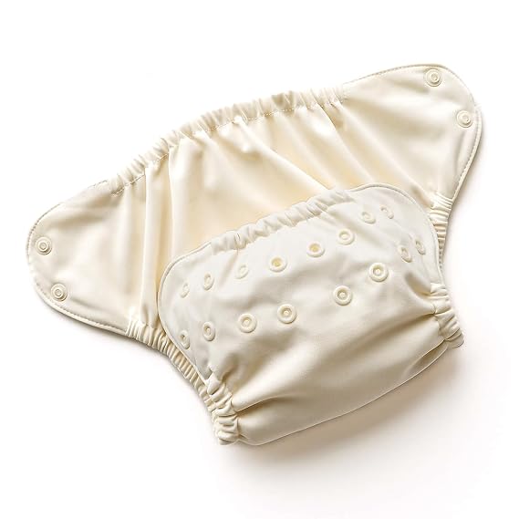 Esembly Cloth Diaper Cover, Parchment, Size 1 (7-17lbs)
