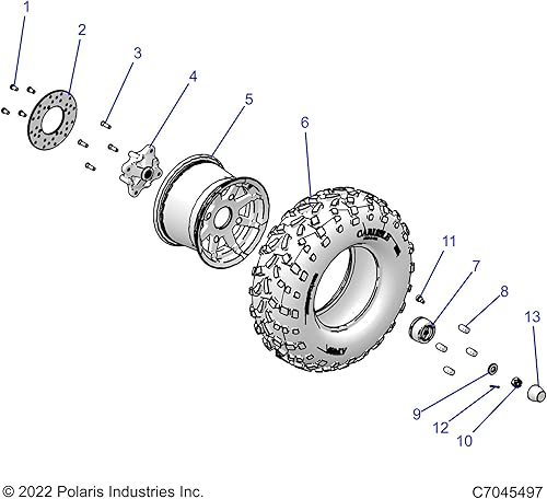 Miniatura 8 de Polaris RZR Tapa central, logotipo de estrella en relieve, pieza original OEM 1521128, cantidad 1