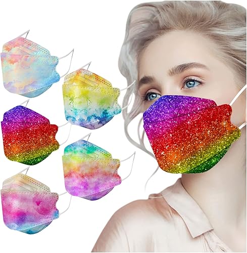 Miniatura 2 de Paquete de 50 máscaras desechables para mujeres y adultos, cuidado de la piel, 3 capas, transpirables, para mujeres y hombres