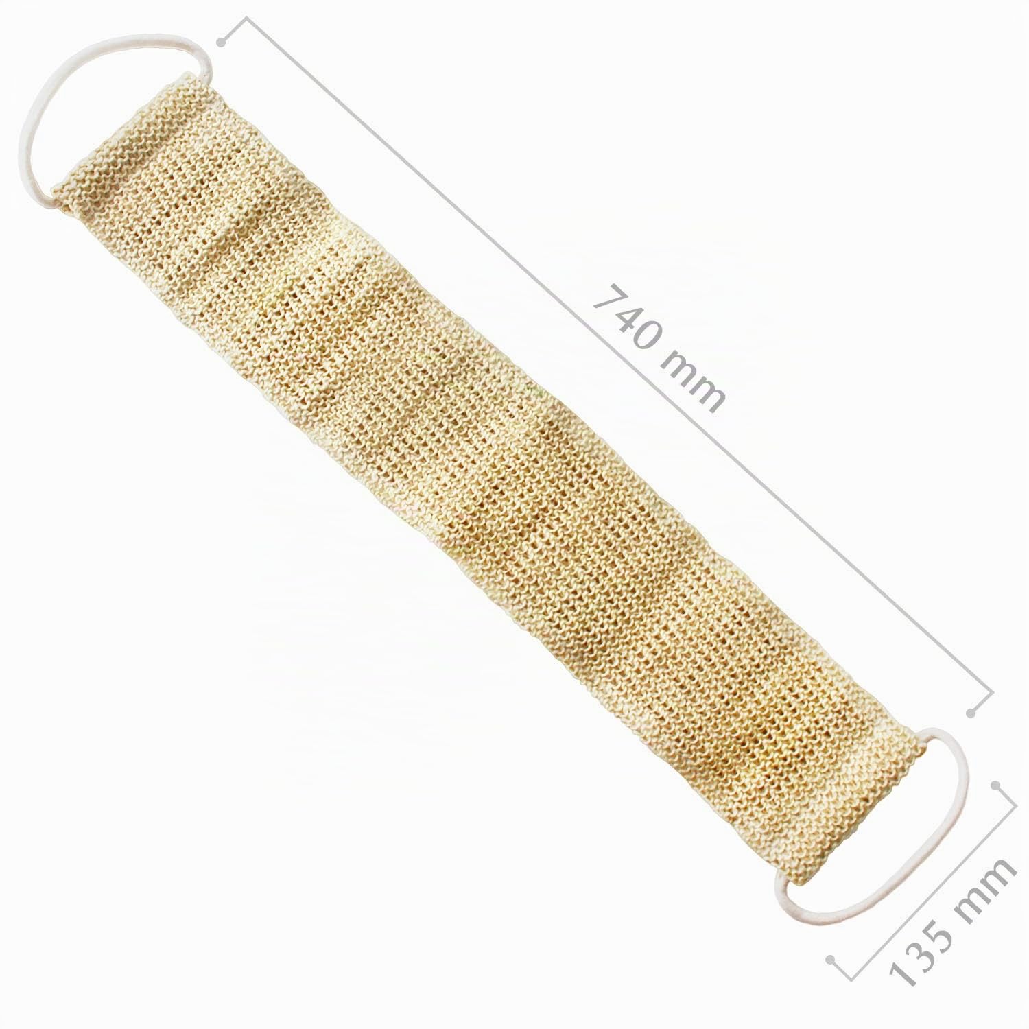 Ceinture de Massage Recto-Verso - Scrubber Gommage et Massage à Sec du Dos | Sisal et Coton Bio