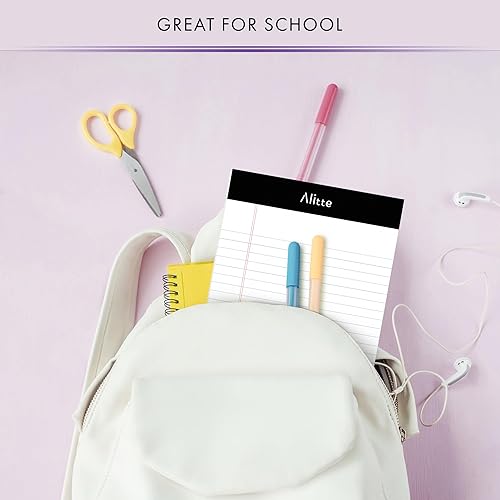 Miniatura 5 de Bloc de notas legales de 5 x 8 pulgadas, paquete de 6, bloc de escritura perforado con rayas estrechas, papel grueso de alta calidad, sin sangrado