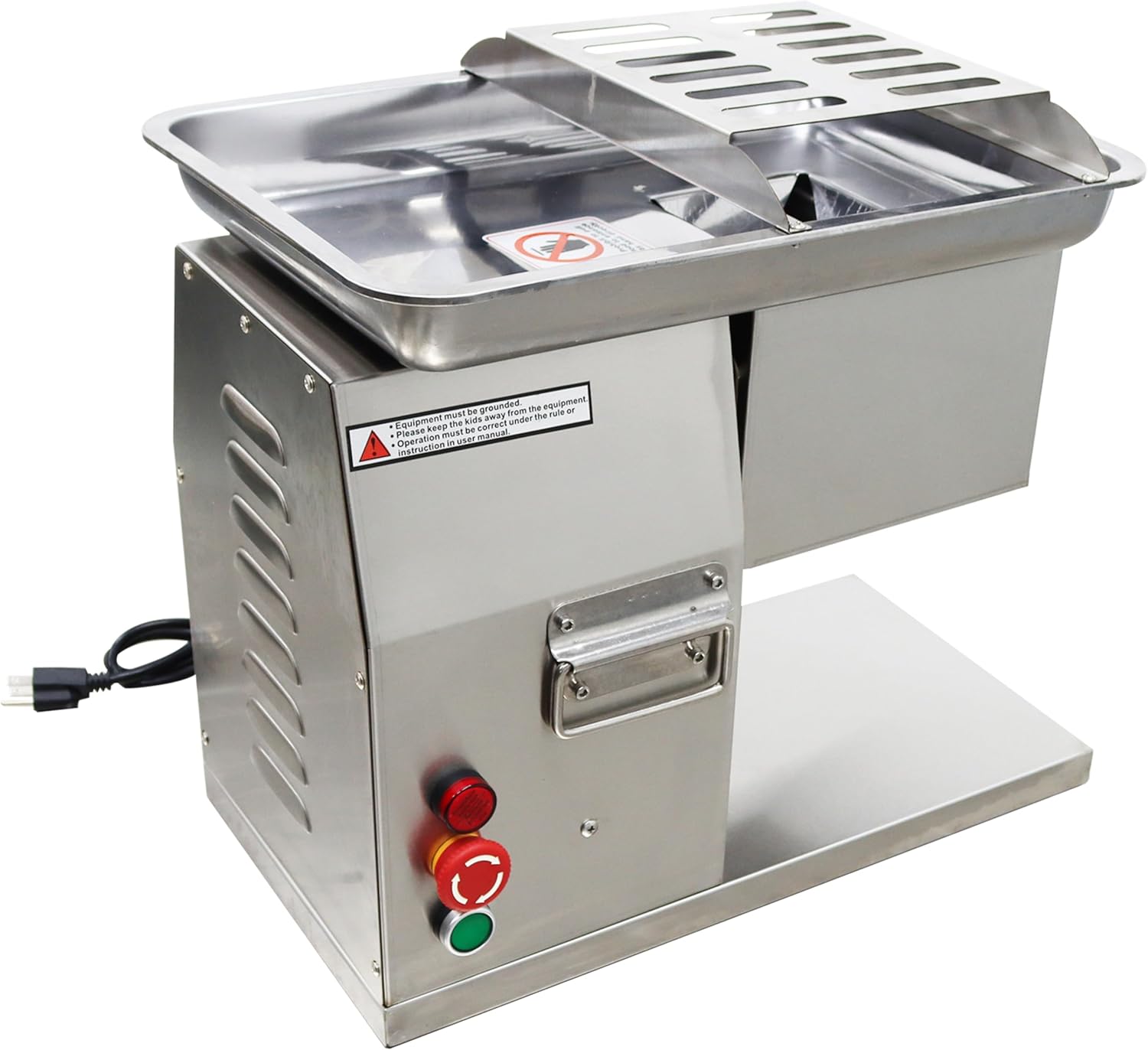 TECHTONGDA Electric Meat Cutter Slicer Commercial Shredded Diced for Steak Beef Pork Meat YF-90T 4mm