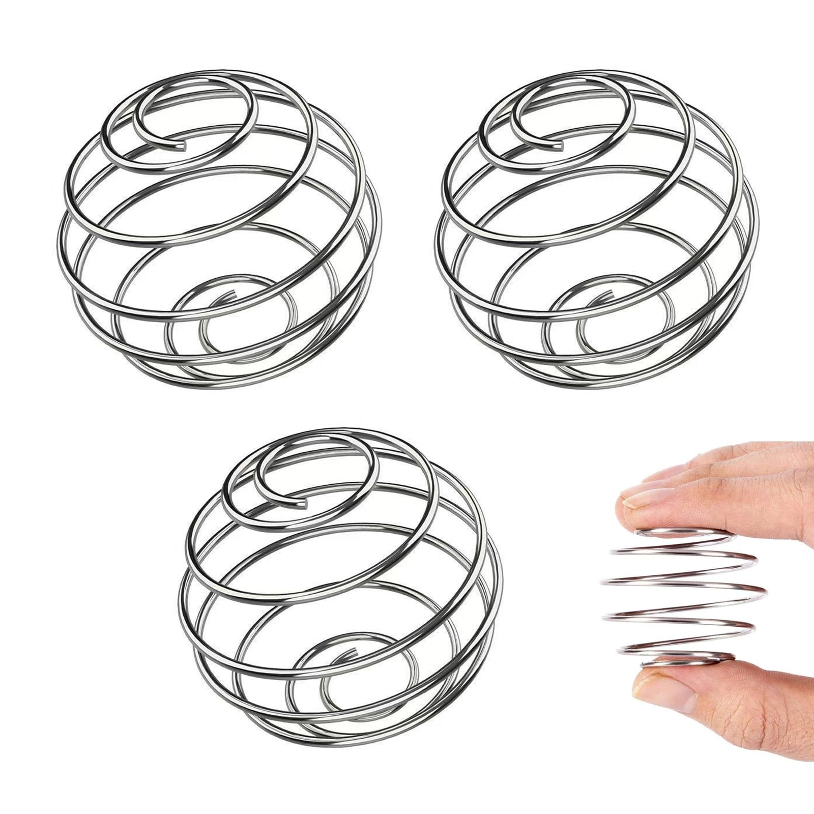 3 Pcs Protein Shaker Bottle Mixer Ball Set, Spring Balls for Efficient Mixing - Fits Most Shaker Bottles, Gym Bottles Steel Containers (5.5 * 4.5cm)-image-27