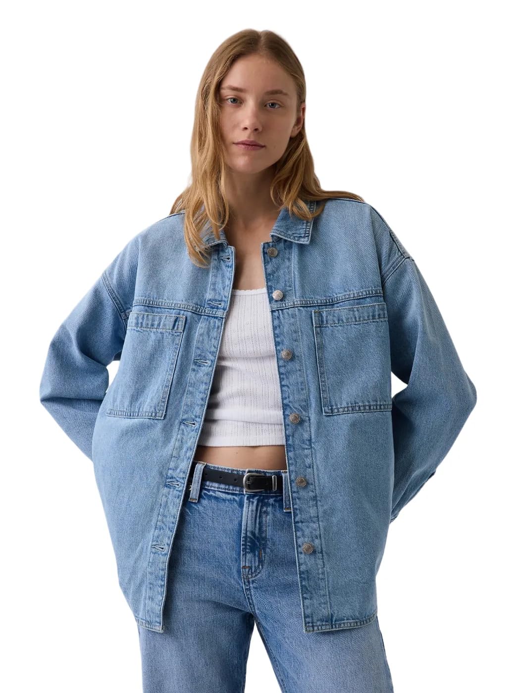 womens Denim Shacket
