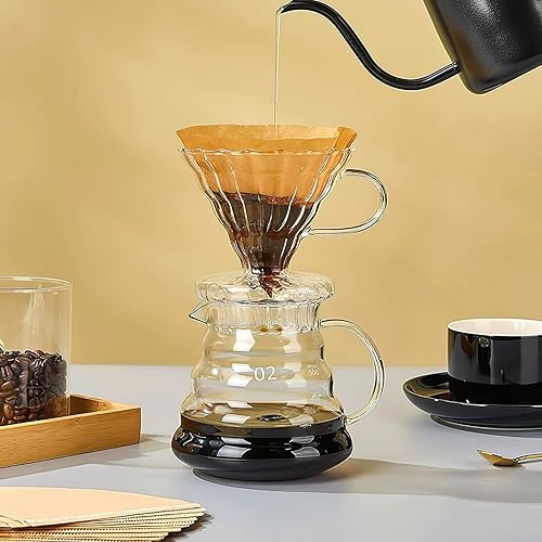 Miniatura 7 de 200 filtros de café, filtro V60 tamaño de filtro #2, filtro de café de cono #2, filtro desechable de papel natural sin blanquear para verter sobre