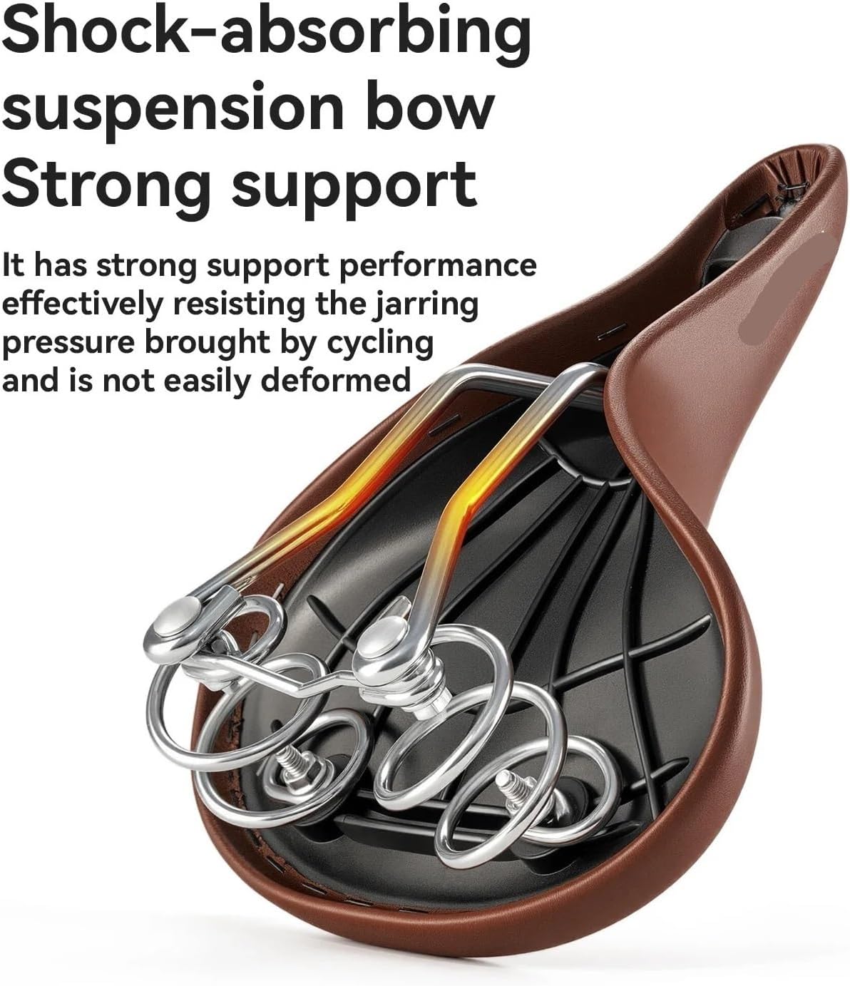 Men's and Women's Comfortable Saddle Bicycle Wide Soft Leather Seat Parts Cushion