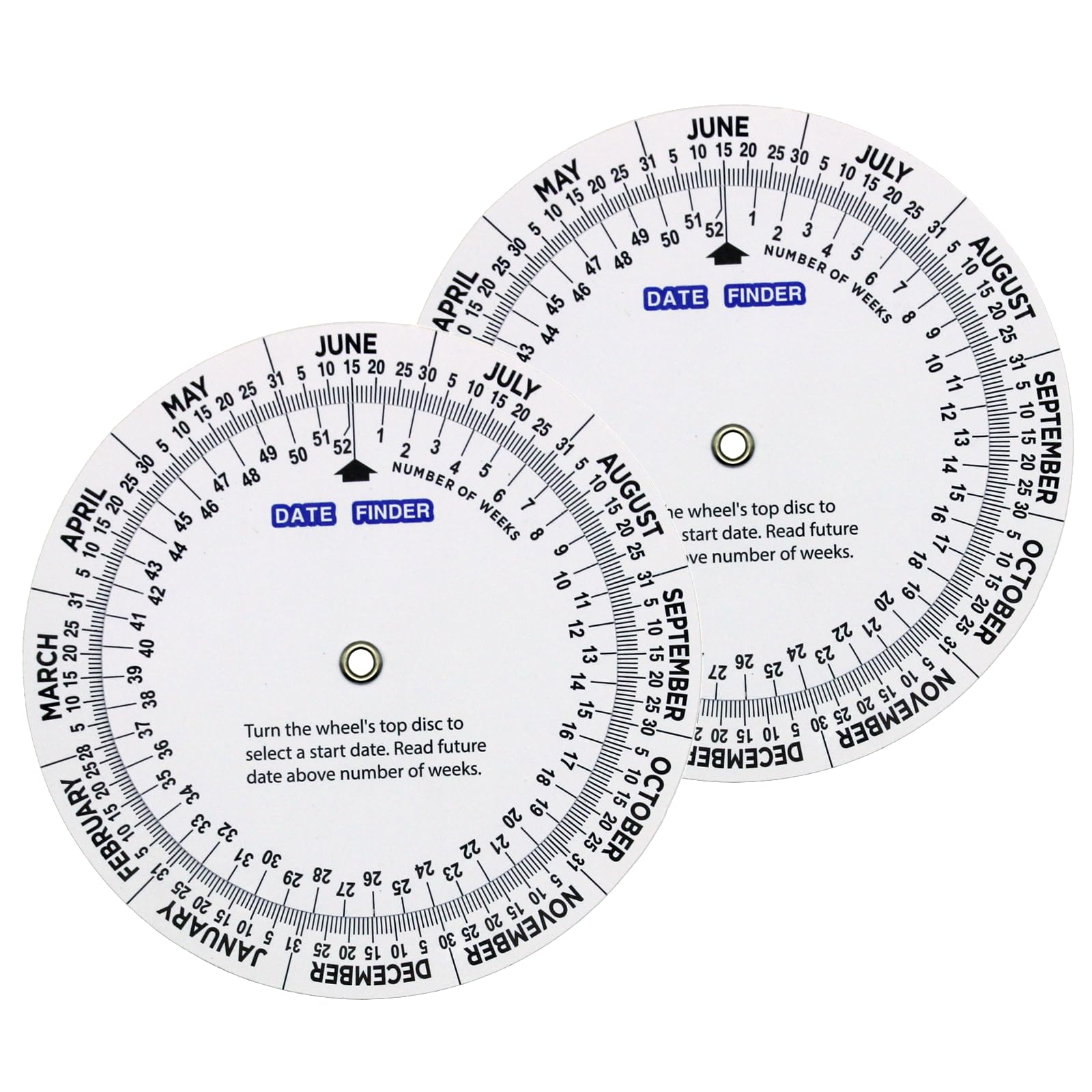 2 PCS Pregnancy Wheel, Due Date Calculator for Pregnant Patients,Pregnancy Wheel Badge Card for OB/GYN, Doctors, Midwives,Nurses and Patients