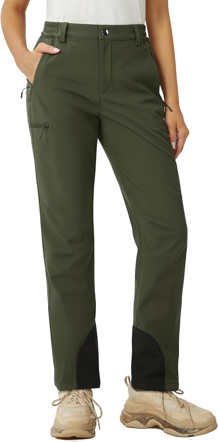 MAGCOMSEN Womens Fleece Lined Winter Hiking Pants Kuwait