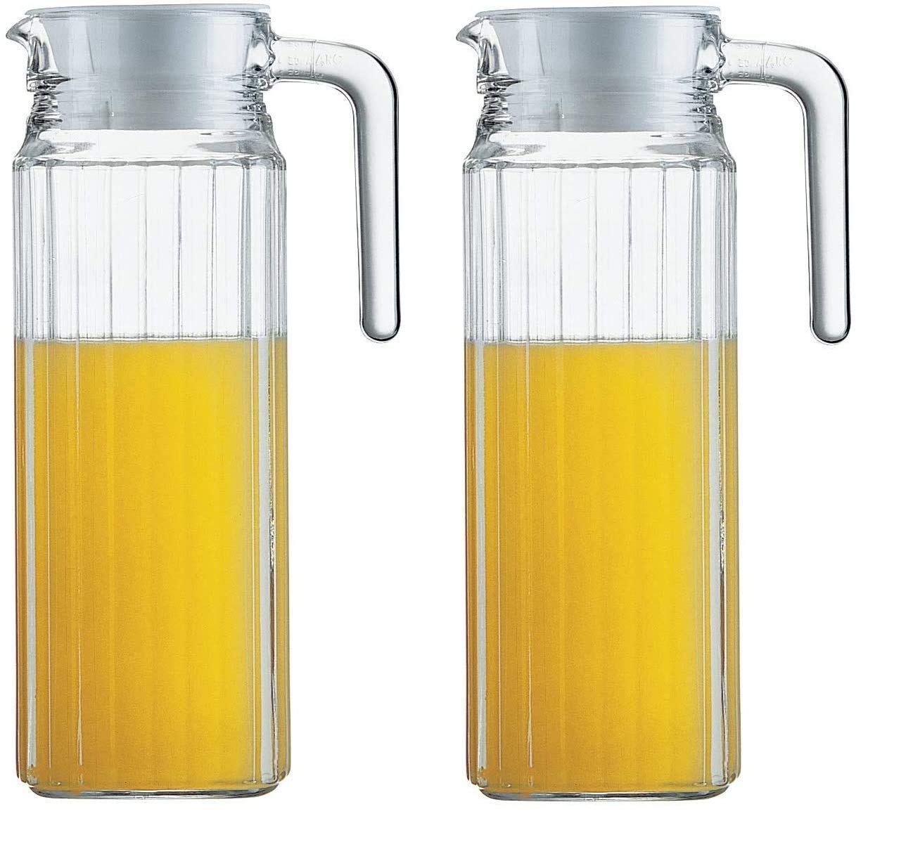 Korona Rocco Glass Frigoverre Jug with Airtight Lid (1.1 Liter): Clear Pitcher with Hermetic Sealing, Easy Pour Spout & Handle - for Water, Juice, Iced Coffee & Iced Tea, Set of 1 (1.1 LTR) 3