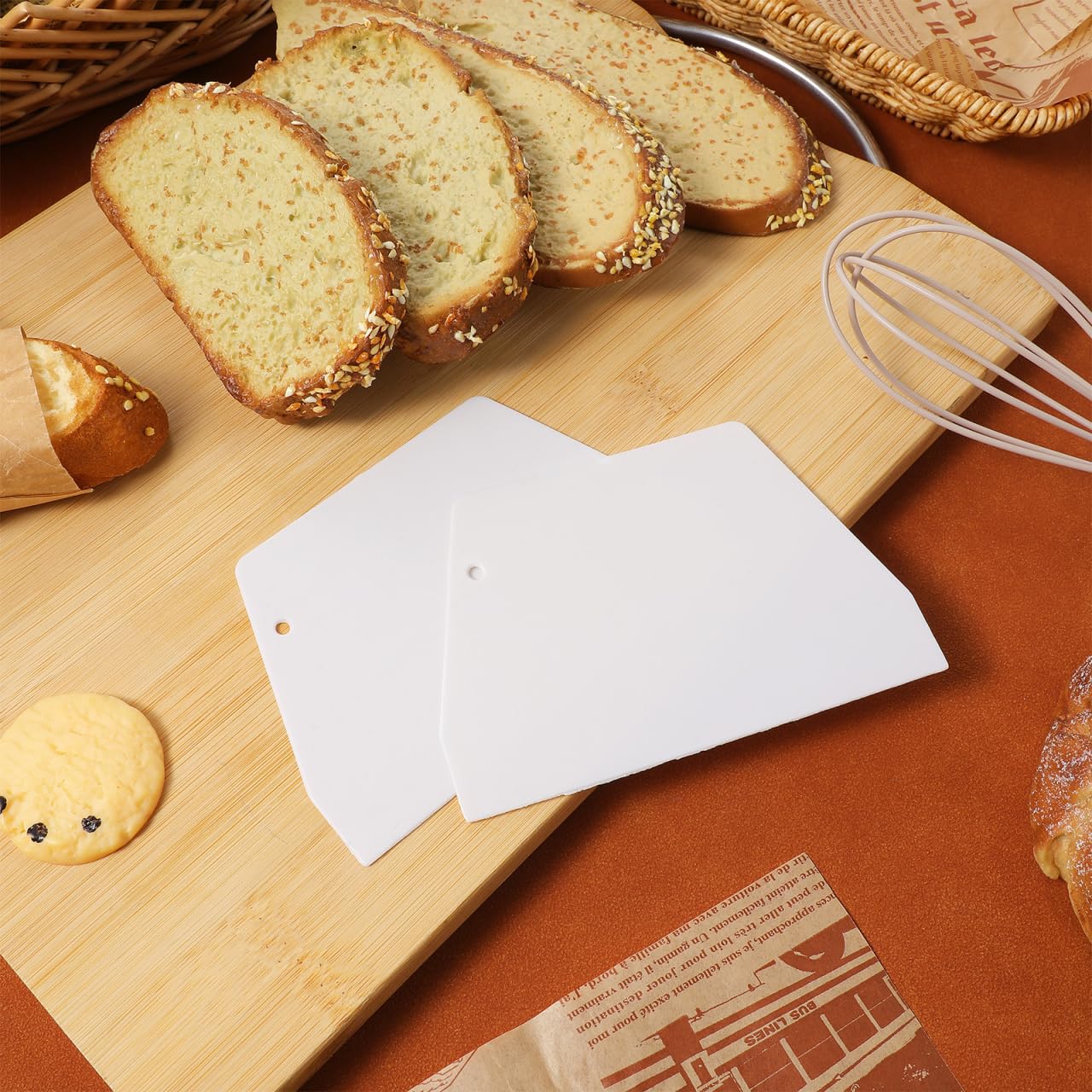 SUPVOX Teigschaber aus Kunststoff, 20 Stück, für Kuchen, Cremeschneider, Gebäckwerkzeug, Mehrzweck, flexibel, Küche, Teigschaber (weiß)