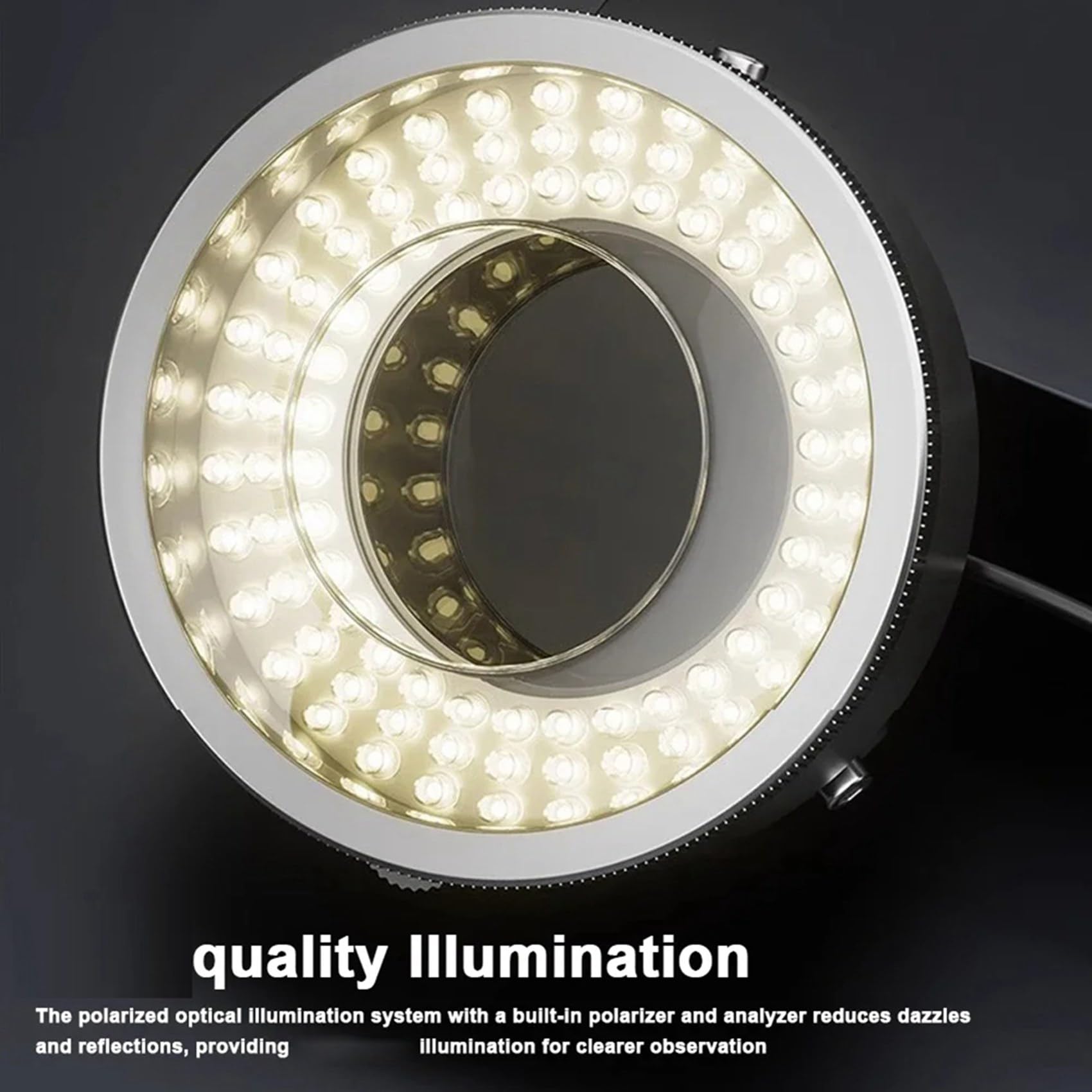 2X IL37 Mikroskop, Polarisierte LED-Ringlichtlampe, Anti-Illuminator-, die Reflexionen Eliminiert