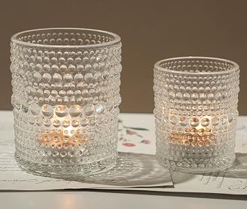 36pcs Votive Candle Holders 24pcs 2x2.5inchs Candle Holder + 12pcs 2.7x3.5inch Candle Holder