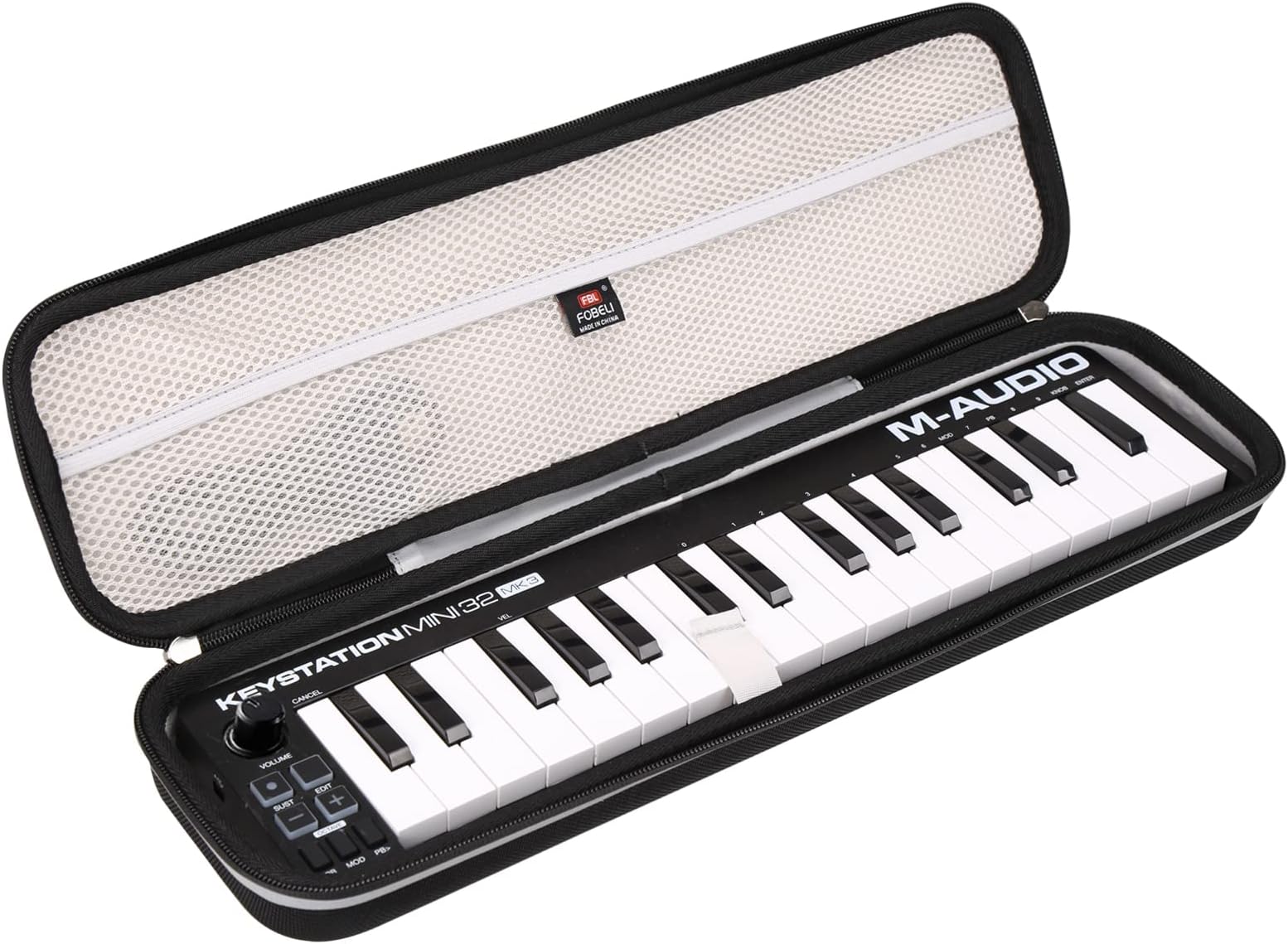 FBLFOBELI EVA Hard Storage Carrying Case for M-Audio/Donner N-32/KEYSTATION MK3 MINI 32-Key USB MIDI Keyboard Controller (Case Only)