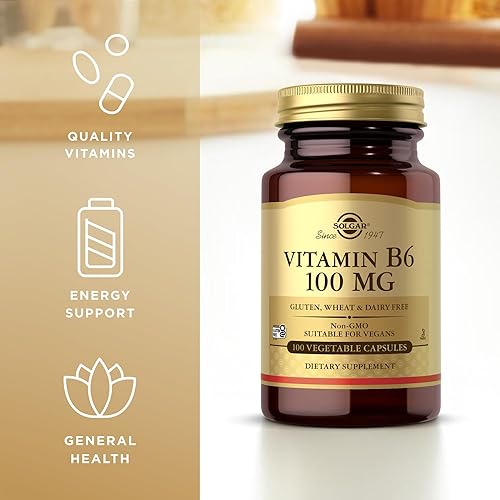 Miniatura 4 de Solgar Vitamina B6Vegetable Capsules 100mg 100Count