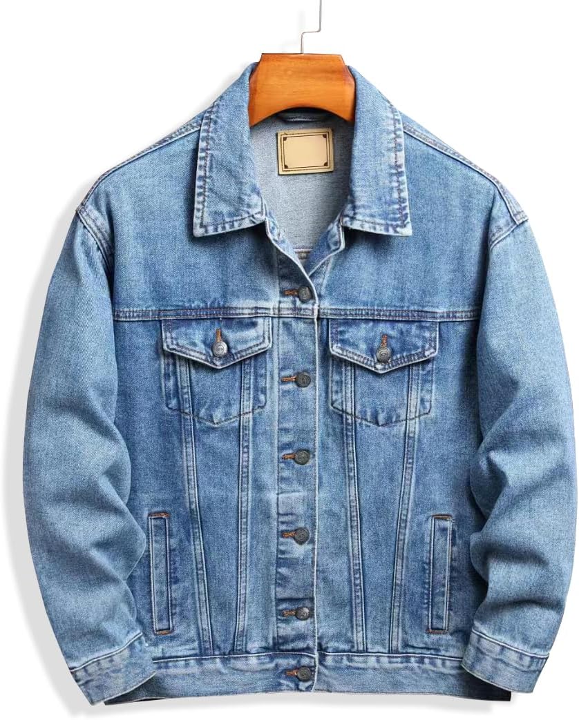 voeeron Denim Jacket Men Durable Comfortable and High Performance Jean Jacket Men - Image 3