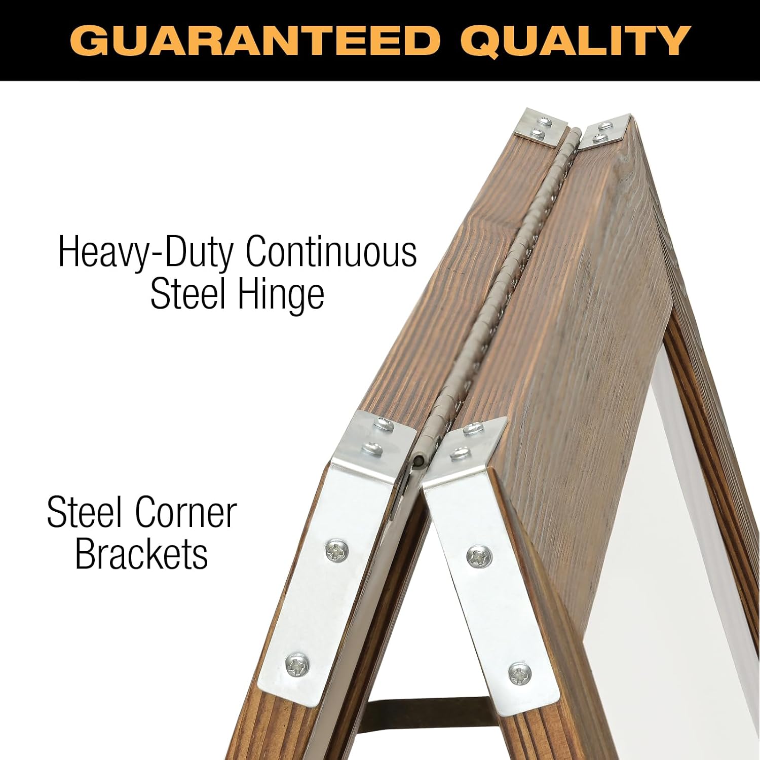 Excello Global Products 40" x 22" Indestructible A-Frame Whiteboard - Brown
