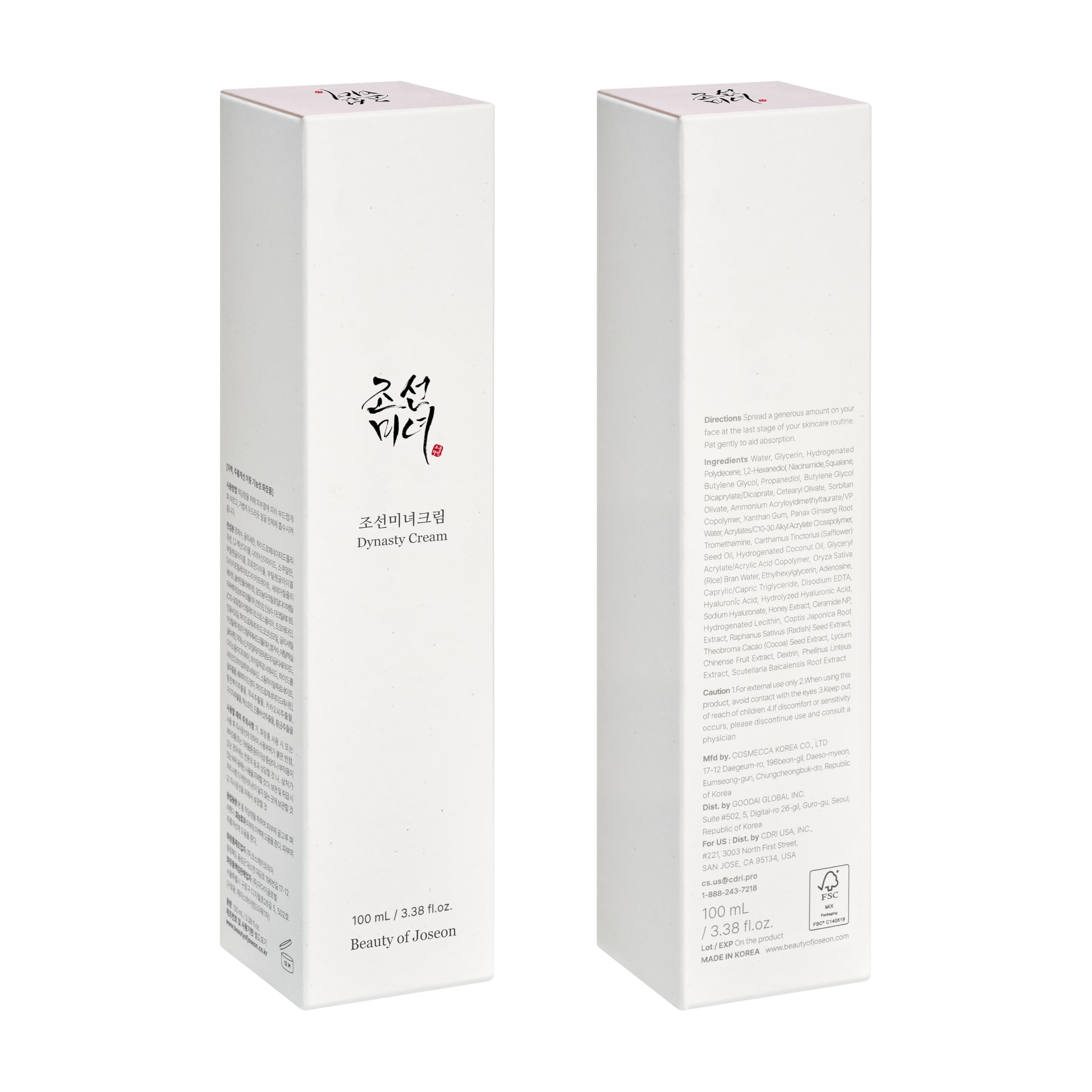 Beauty of Joseon Crema Hidratante Facial Dynasty Para Piel Seca Y Sensible, Cuidado De La Piel Coreano Para Hombres Y Mujeres, 100 Ml, 3.38 Onzas Líquidas
