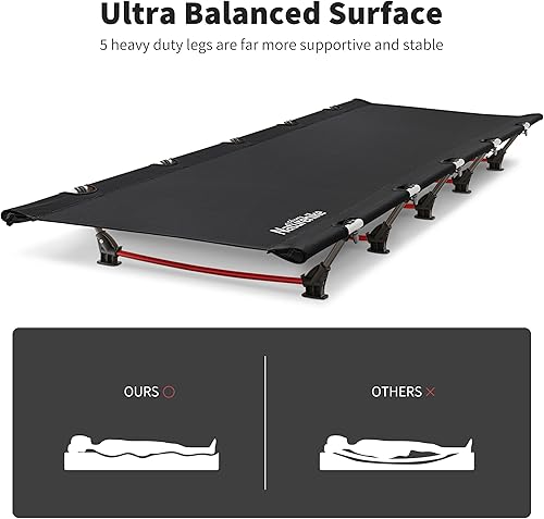 Miniatura 35 de Naturehike - Catre de campamento GreenWild, plegable y ultraligero, fácil montaje en 60 segundos, resiste 330 libras, cama de campamento