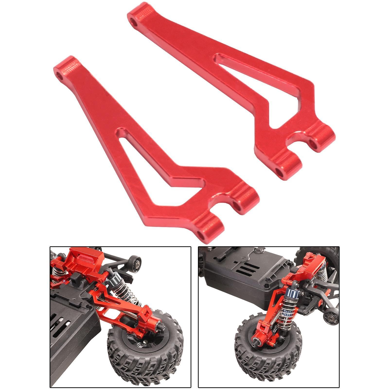 Colaxi RC Car Rear Upper Swing Arm Suspension Bracket Lightweight Aluminum Alloy DIY Modified 1/20 for Remote Control Vehicle Parts, Red