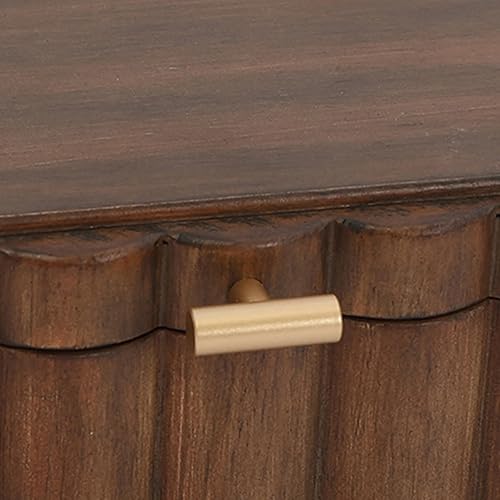 Miniatura 7 de Caja de almacenamiento de joyería de madera festoneada - Organizador decorativo multifuncional para elegancia