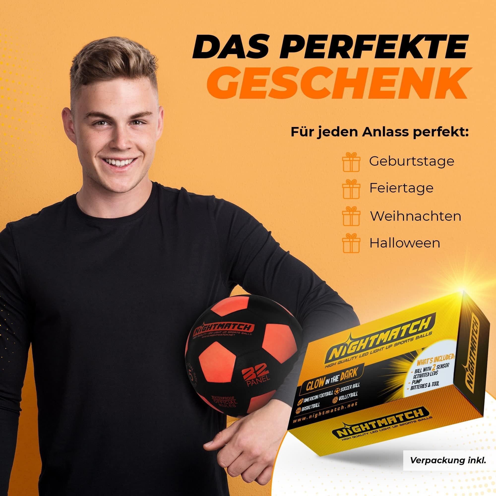 NIGHTMATCH Officiële maat 5 waterbestendige led-lichtvoetbal