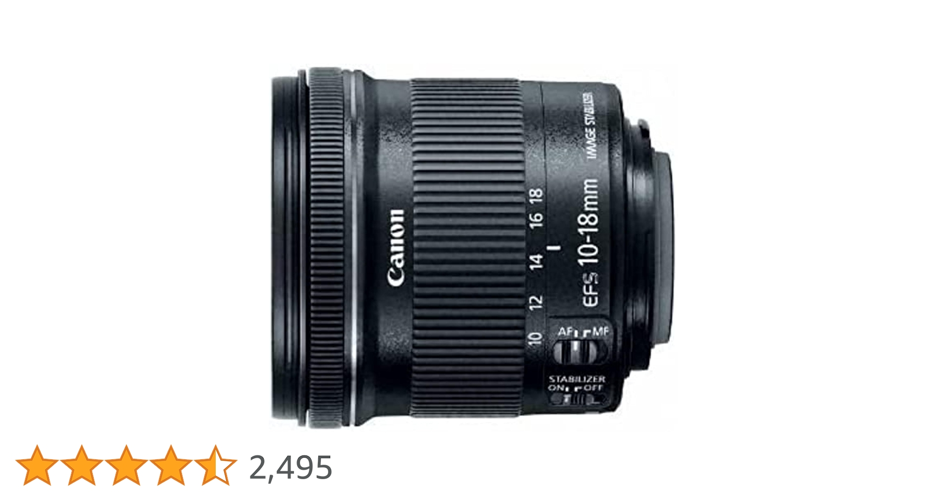 CANON キヤノン EFS 10-18mm Canon EF-S 10-18mm f/4.5-5.6 is STM Lens, Lens Only : Amazon
