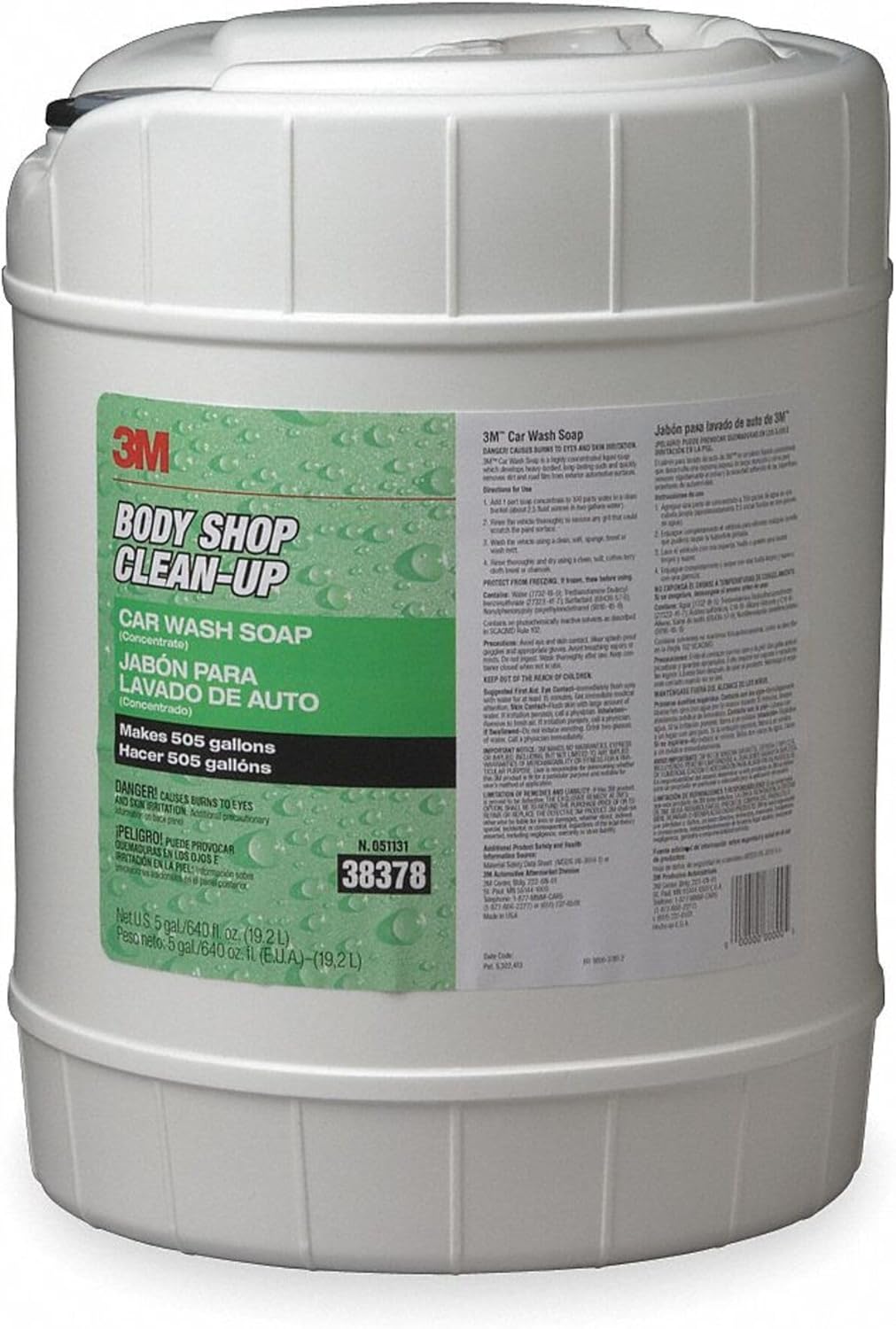 3M 38378 ID Number 60455064265 (TM) Car Wash Soap, 38378, 5 Gallon, 1 per case [You are purchasing the Min order quantity which is 1 CAN]