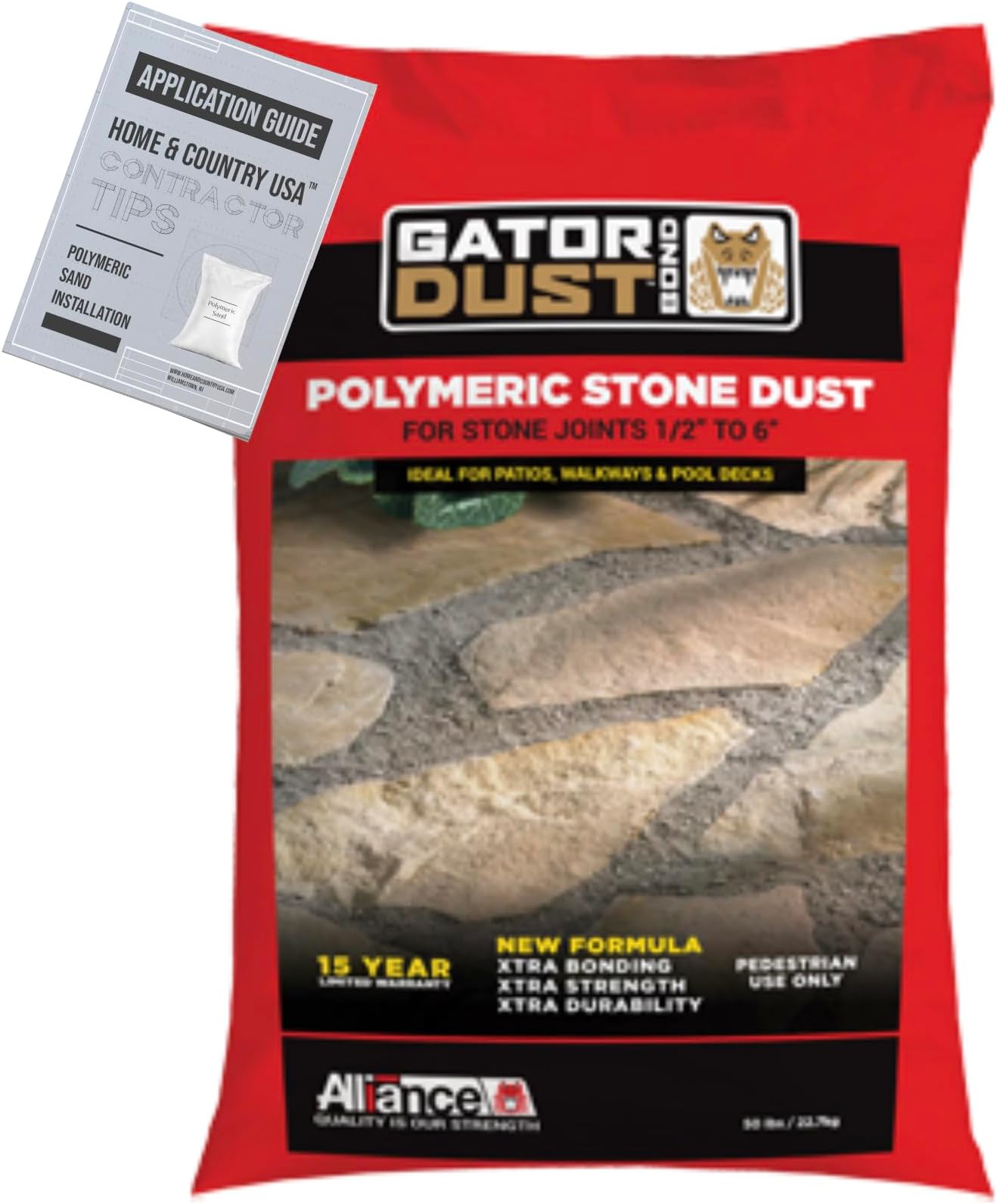 Alliance Gator Polymeric Stone Dust Bond. for Joint up to 6 Inches (Sahara Beige) with Professional Contractor Tip