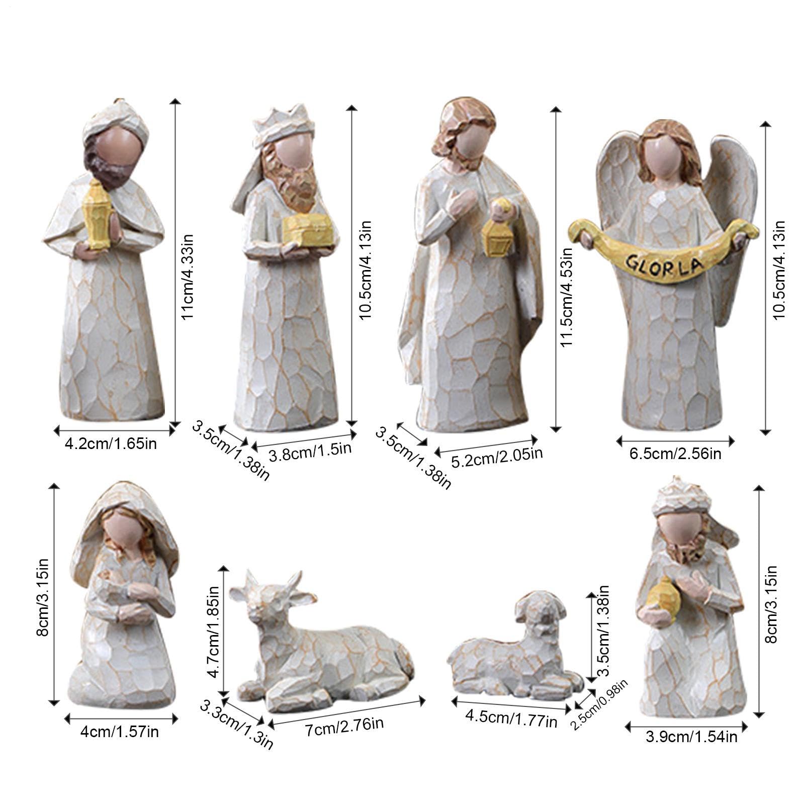 Decoración Navideña del Belén Figuras de Resina Decorativas para Exhibir