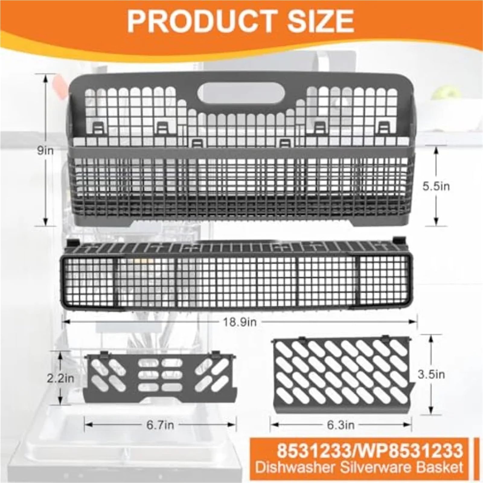 Compatible avec le panier à couverts Whirlpool.