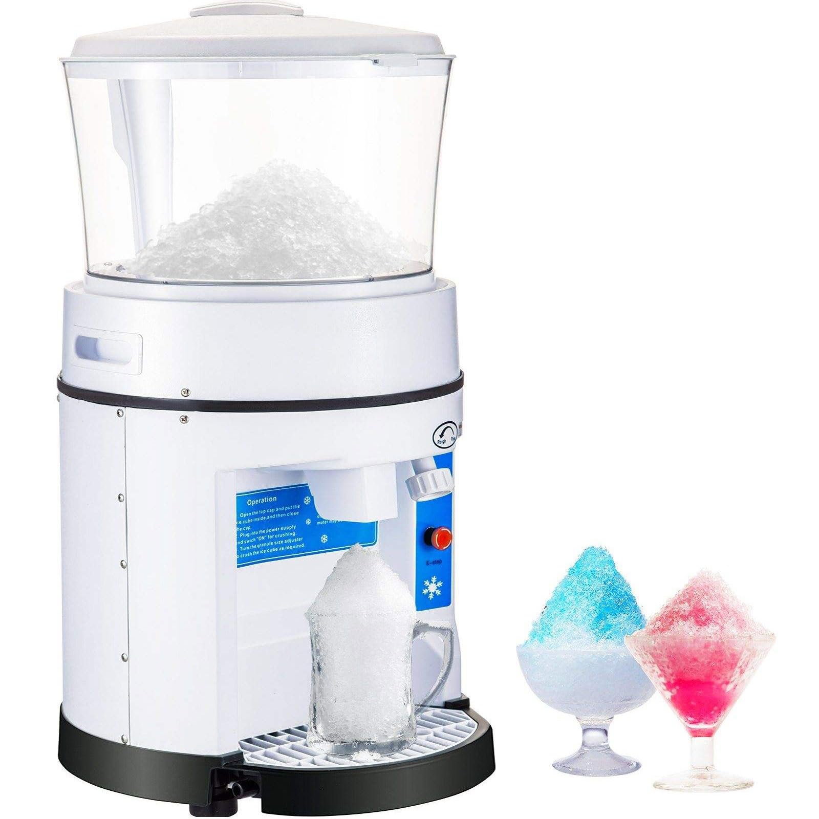 YXZQLOZ Commercial Ice Crusher Shaver,Snow Cone Machine, Electric Ice Cube Crusher Machine with Thickness Adjustable, Shaved Ice Machine for Party Bar Home (480kg/h)