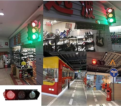 Miniatura 7 de Luz de tráfico LED industrial 3 luces rojas amarillas verdes lente de 7874in 8 pulgadas de diámetro luz de bahía de muelle de carga industrial luz