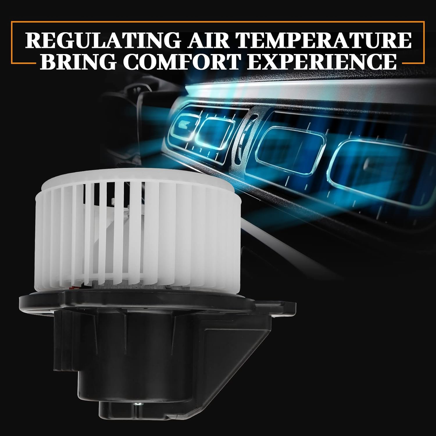 Front HVAC Blower Motor - Fits Dodge Ram 1500 2002-2008, Ram 2500/3500 2003-2009, Jeep Grand Cherokee 2002-2004 - Replaces OEM Part Numbers 700012, 5096256AA, 615-00649