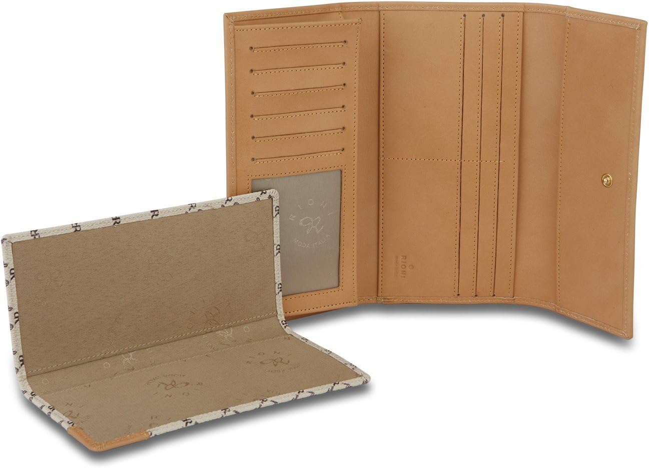 Rioni Signature (Natural) - Checkbook Wallet Stn-w011
