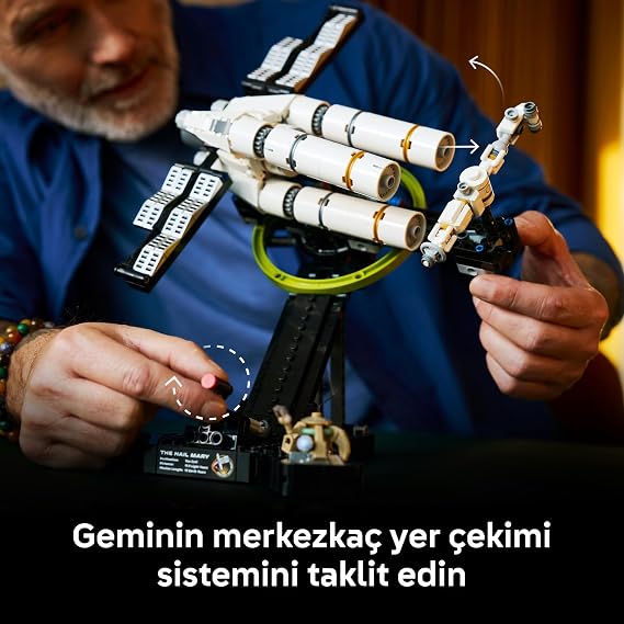 LEGO Icons Kurtuluş Projesi 11389 - Yetişkinler için Ryland Grace Minifigürü ve Rocky Figürü İçeren Dekoratif Uzay Gemisi Modeli Yapım Seti, Kadınlar ve Erkekler için Hediye Fikri (830 Parça)