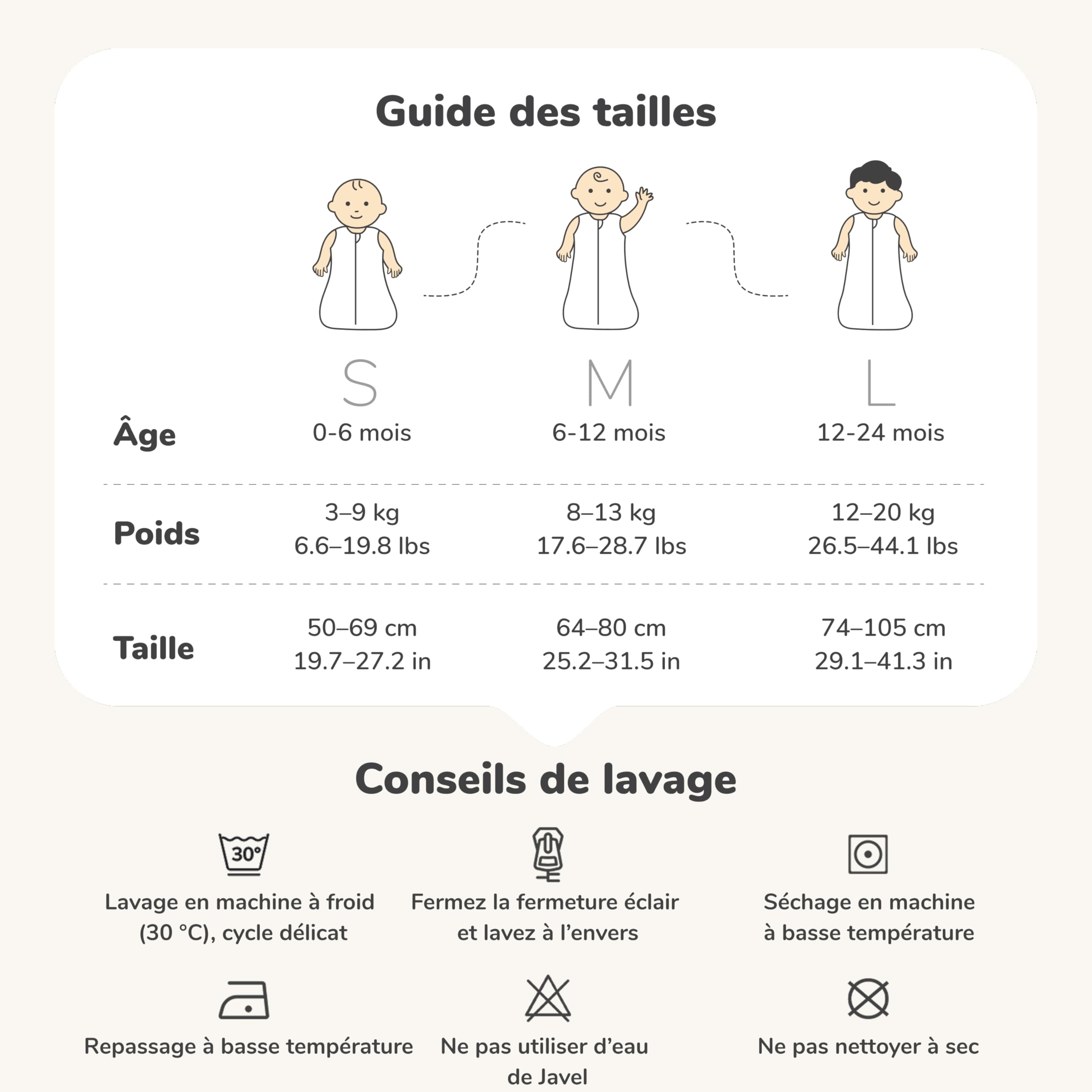 momcozy Gigoteuse Bébé 1,5 TOG - Bambou Doux comme un Nuage avec 1,5 TOG, Couverture Portable avec Rembourrage en Peluche Soutenant, Fermeture Éclair à Double Sens pour un Changement de Couche Facile