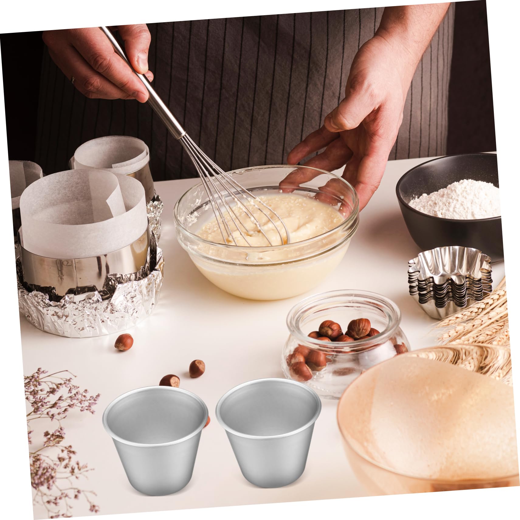 40pièces Moules à Pudding Et Moules Antiadhésifs Pour Muffins Desserts Et Gâteaux Ustensiles De Pâtisserie Et