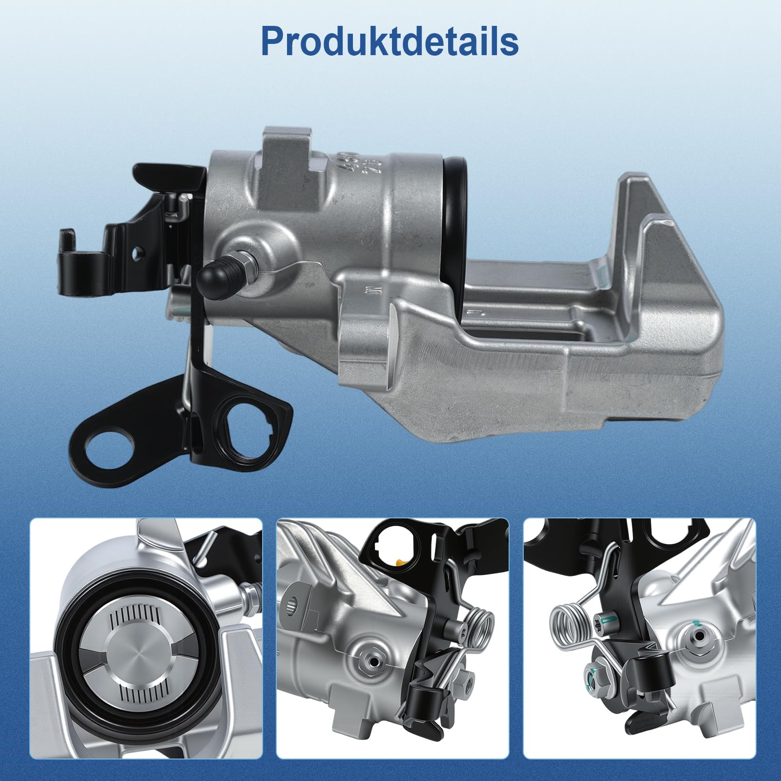 2x Bremssattel Bremszange Hinten Links Rechts Kompatibel mit A3 Altea Leon Octavia II Golf 2003-2016 Ersatz für 1K0615423J Nur für TRW Bremssystem