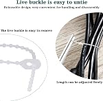 Beaded Cable Tie Wrap Releasable Reusable Zip Ties Adjustable Self Locking Nylon Cable Zip Ties - 100 Pack (8 Inch)