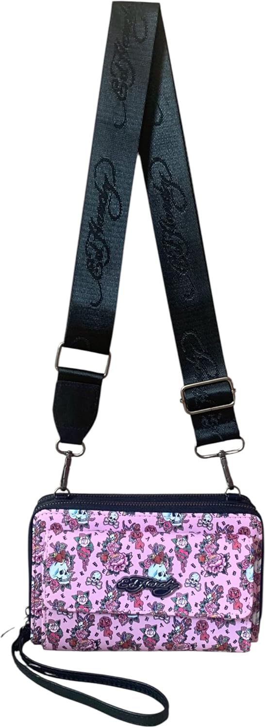 ED HARDY Women's Wallet Crossbody EHW209 | Removable Strap