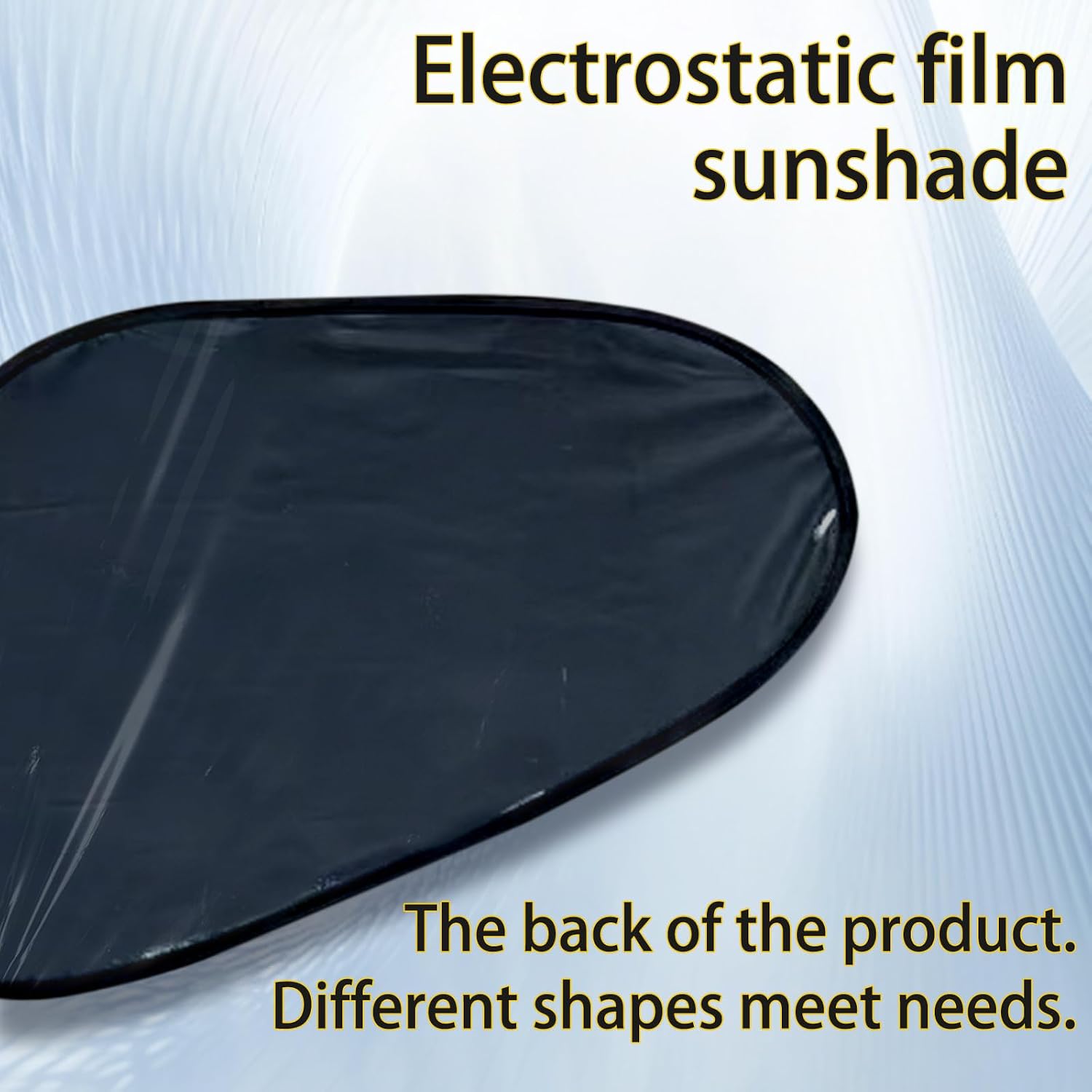 4-Pack Car Side Window Sun Shades – Static Cling UV Blocker for Cars & SUVs | Car Accessories for Electrostatic Adhesion Sun Protection & Privacy,Fits Front/Rear Windows (All-Black)