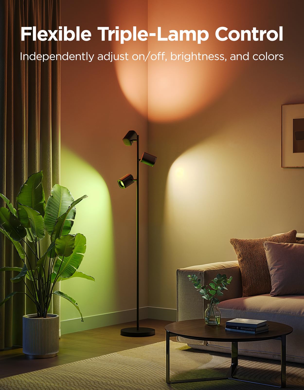 Govee Tree Lamp - 3 Rotatable Lights, Matter Compatible -2 Govee Tree Lamp - 3 Rotatable Lights, Matter Compatible -2