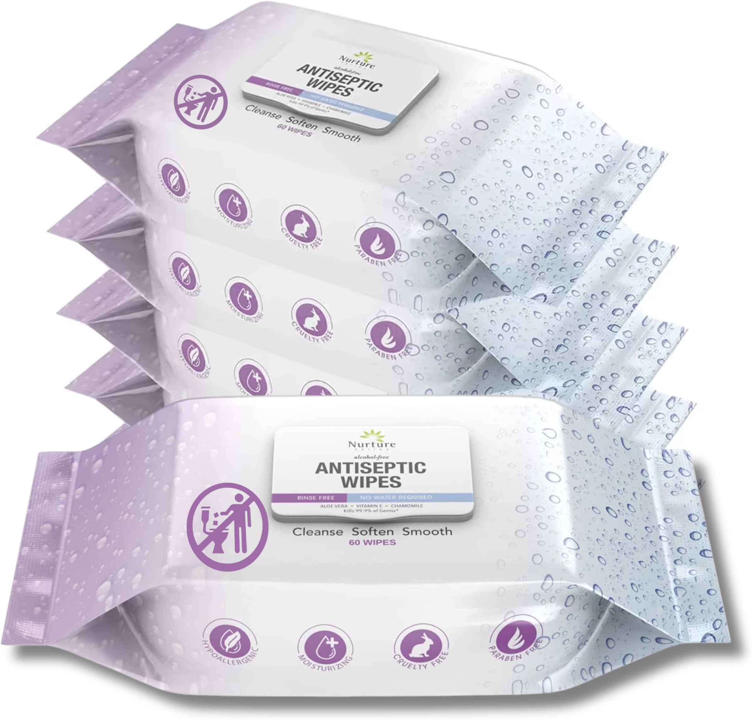 Antibacterial Disinfectant Hand Wipes 52 pack 20 wipes per