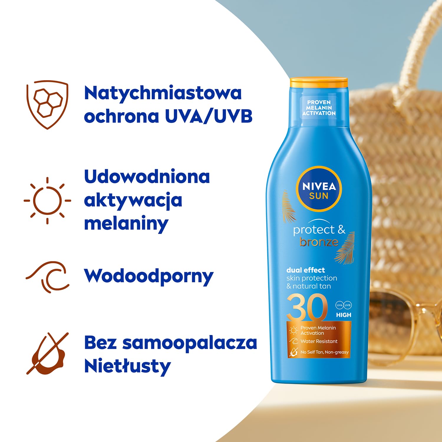 NIVEA SUN Balsam do opalania aktywujący naturalną opaleniznę SPF 30 200 ml