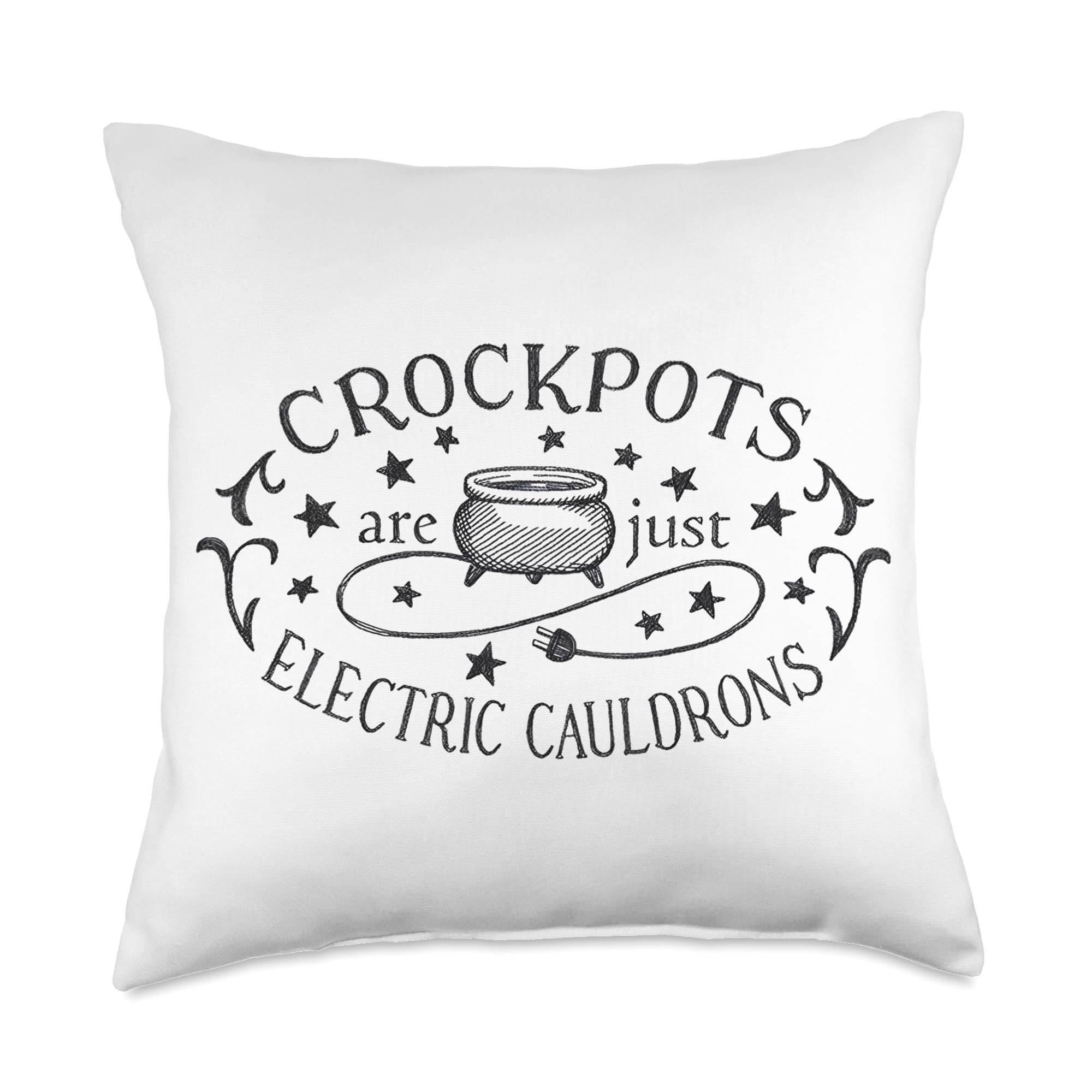CorkedBrew Crockpots are Just Electric Cauldrons Throw Pillow, 18x18, Multicolor