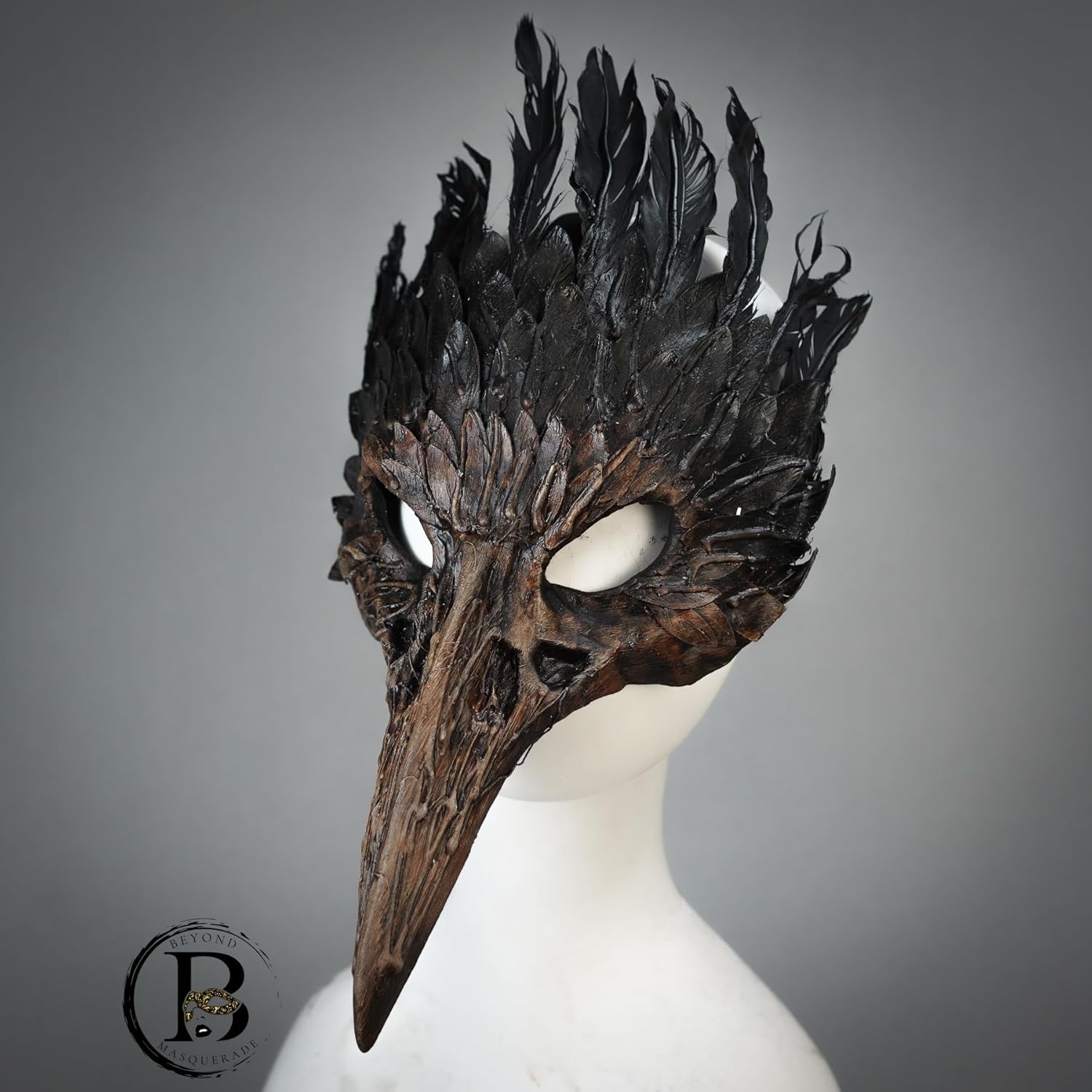 BEYOND Long Nose Plague Doctor Bird Mask Raven Skull Masquerade Mask Crow Falcon Eagle Animal Halloween Costume Cosplay