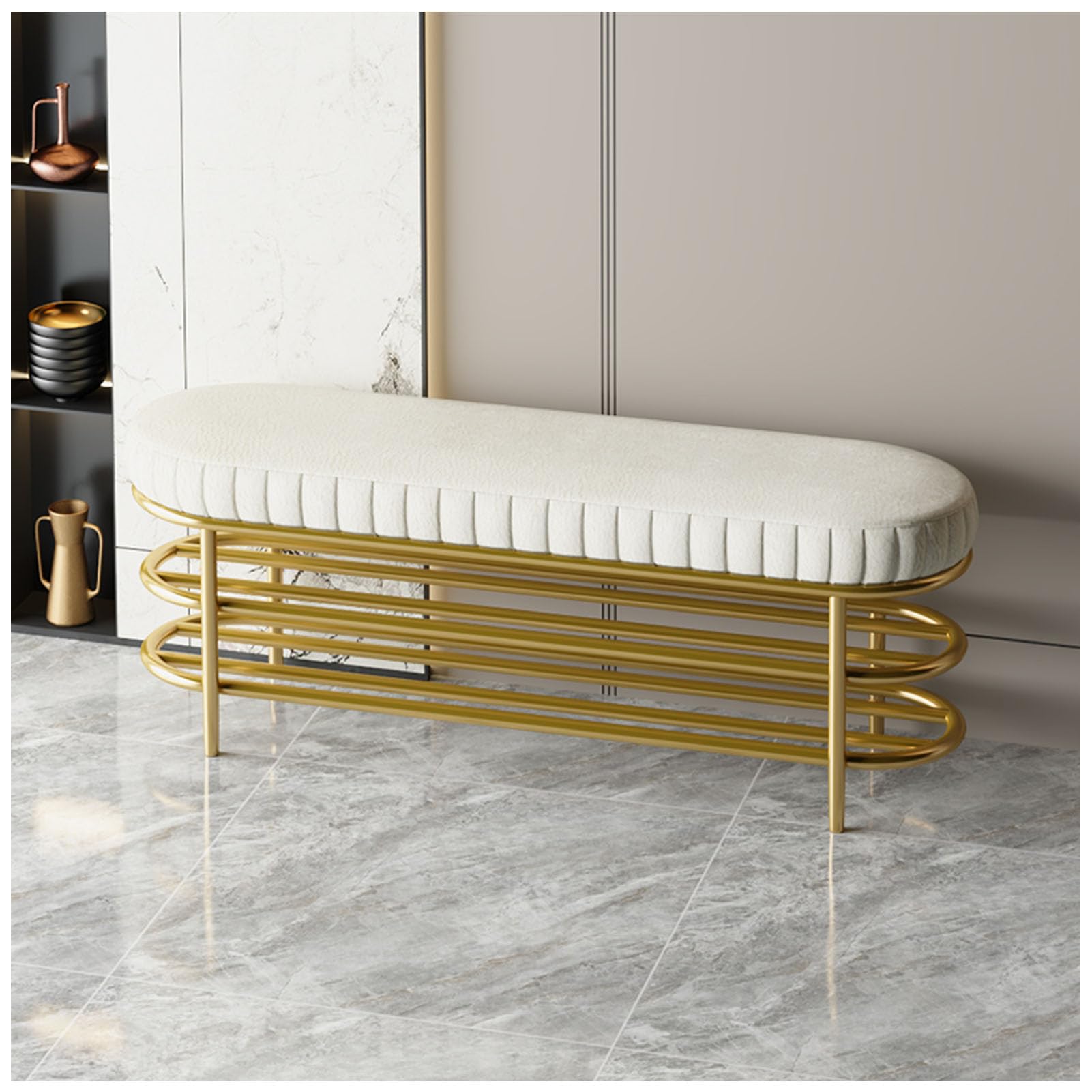 Banc de rangement à chaussures pour salon et chambre moderne