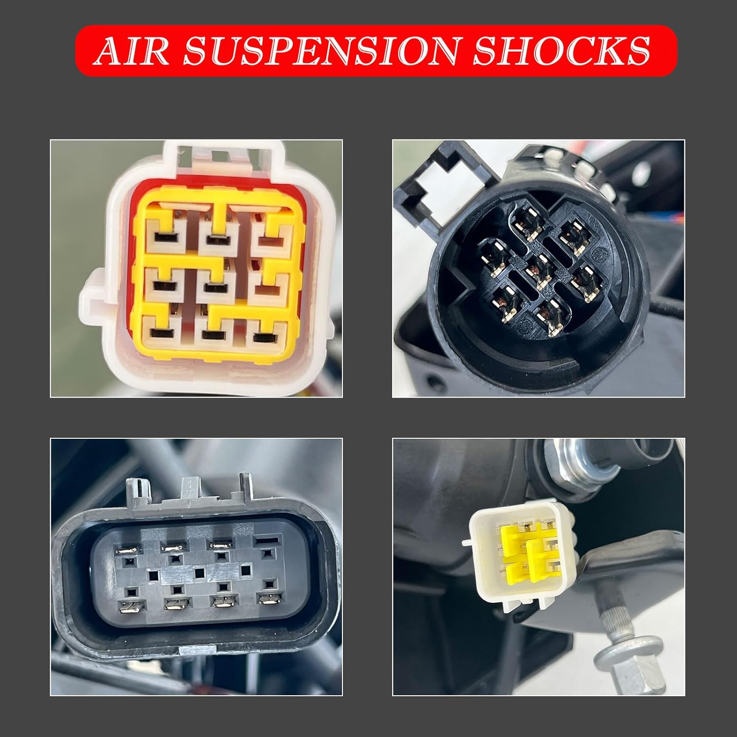 Rear Air Suspension Shocks & Air Compressor Kit for Cadillac Escalade Chevy Avalanche Suburban 1500 Tahoe GMC Yukon XL SUV/Truck Models Years 2002-2014 Replace 25979391 15756926