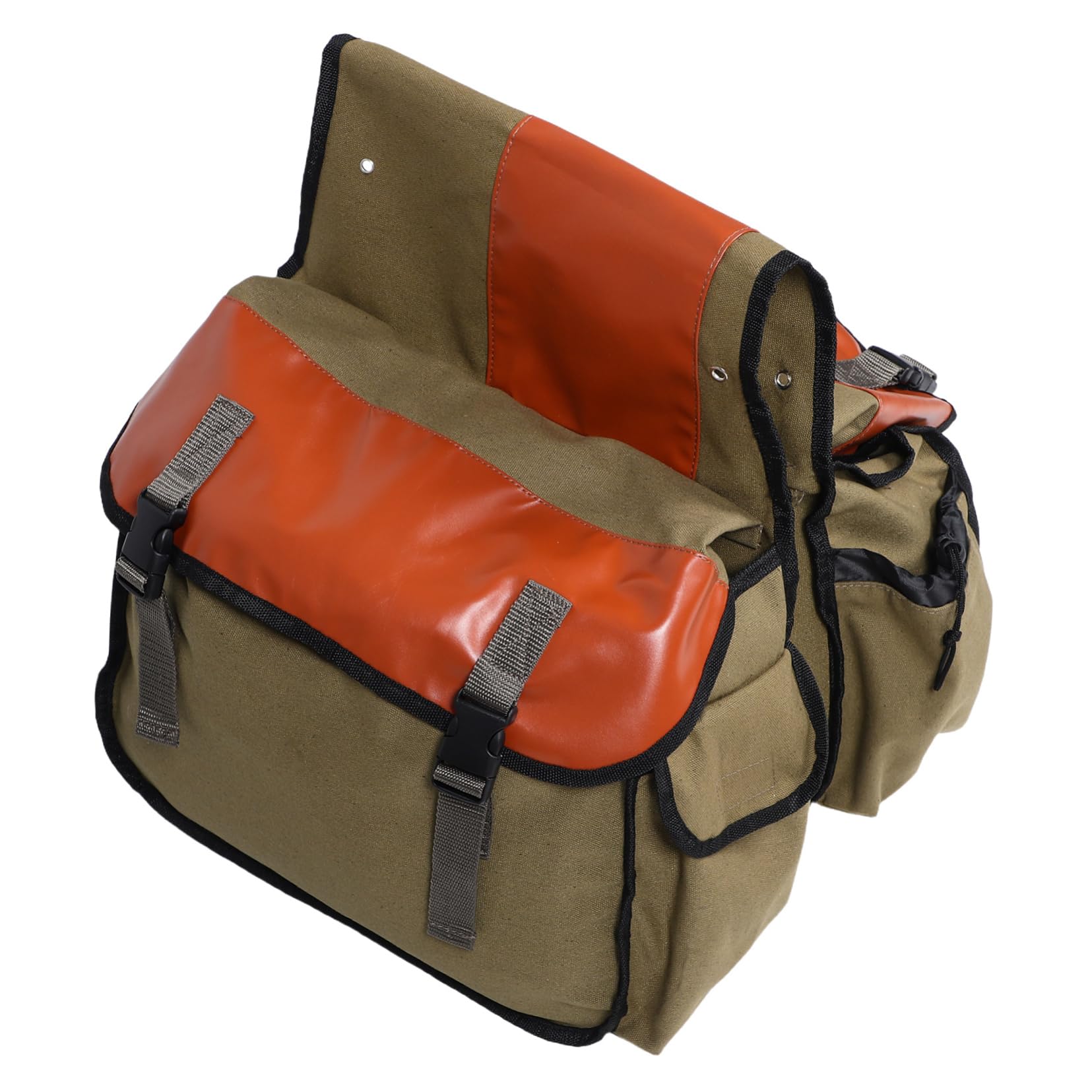 Borsa da Sella per Moto Espandibile in Canvas Khaki | Viaggi Lunghi e Avventure Outdoor, Modello per Bici, Accessorio Affidabile e Antipolvere