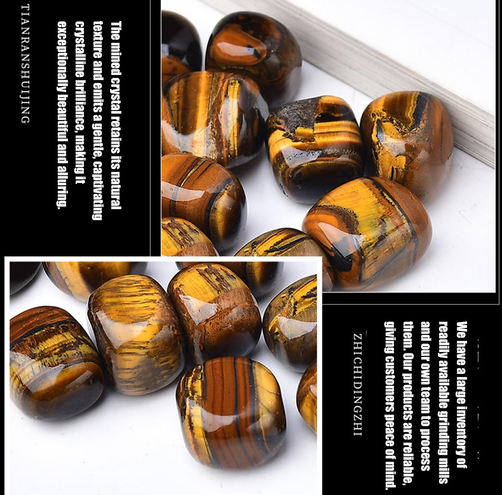 Kamienie tygrysie oko, uzdrawianie polerowanych kryształów, kamienie naturalne, Feng Shui, równoważenie czakr, szczęście, prezent Reiki, wystrój domu, kamienie naturalne czakry 1kg